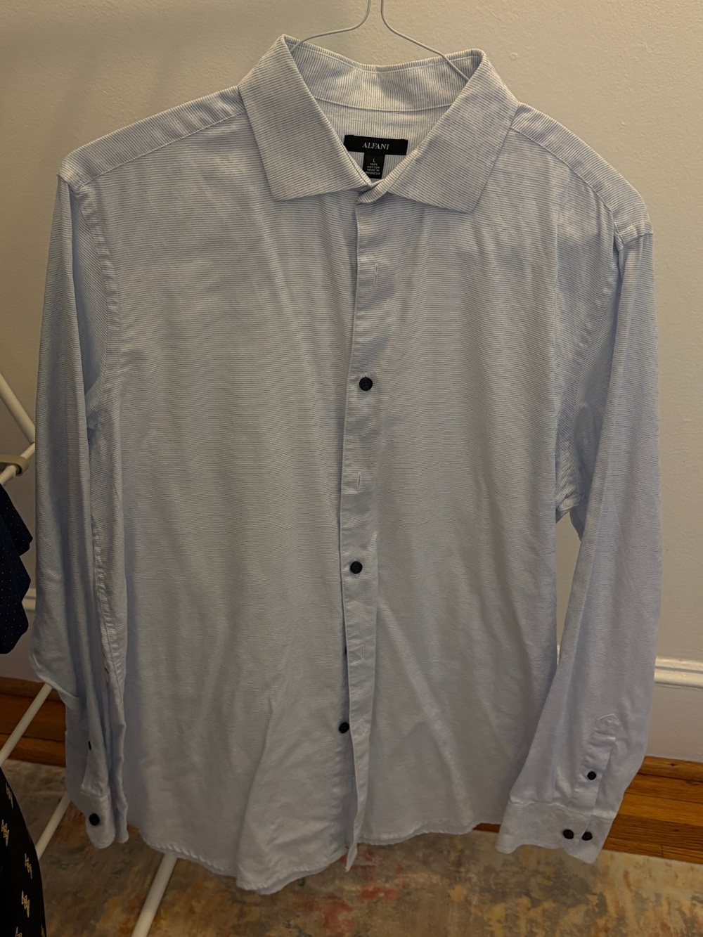 Alfani Men's Pale Blue Button-Down Dress Shirt